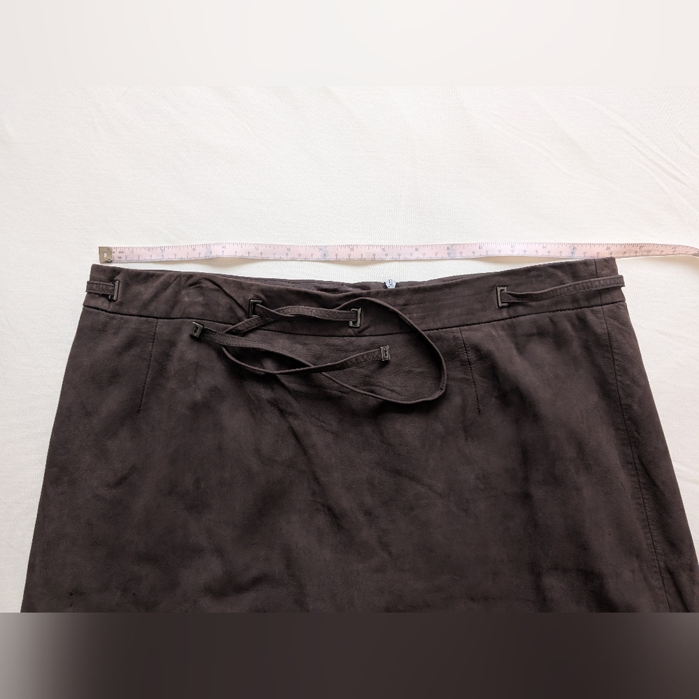 Vintage Nine West Brown Suede Skirt - Picture 8 of 9